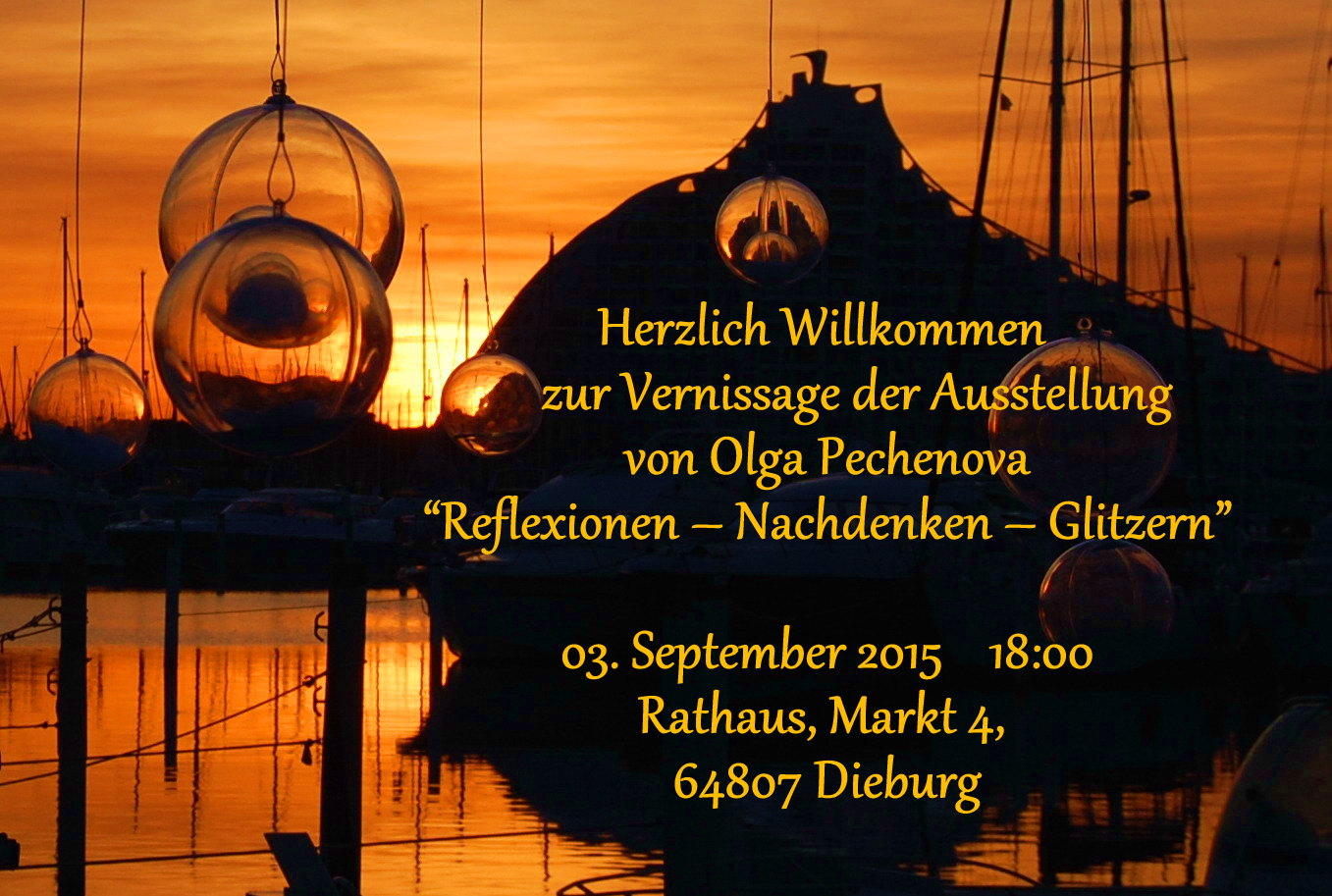 Invitation. Dieburg. Reflexionen — Nachdenken — Glitzern. 2015-09-03